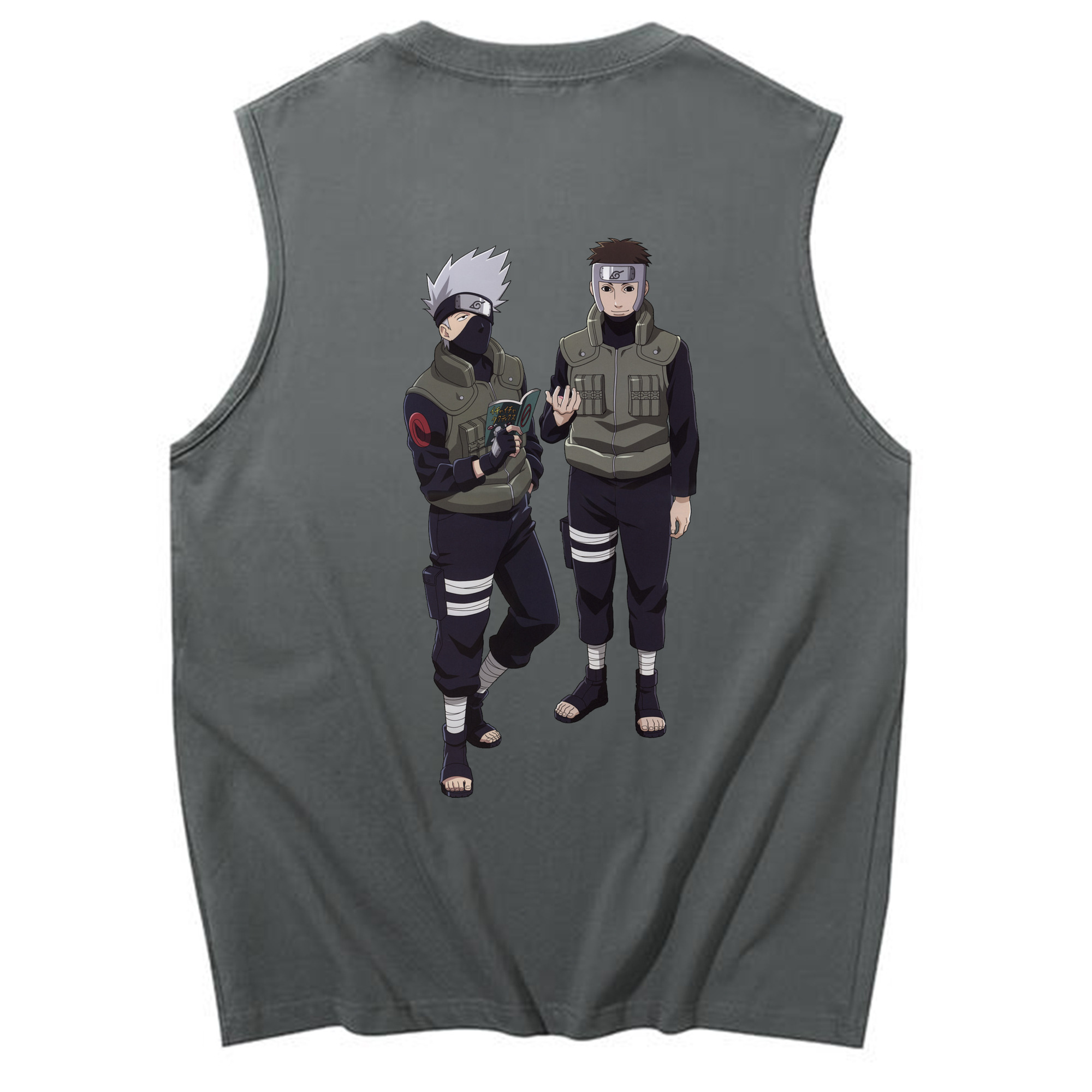 （画像用） NARUTO -ナルト- はたけ カカシ Hatake Kakashi コットン100％タンクトップ（背面プリント）